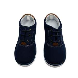 NWT Baby Deer Size 12 Canvas Lace Up Sneakers in Navy Blue